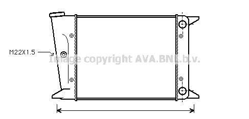 VN2004 AVA QUALITY COOLING Радиатор, охлаждение двигателя