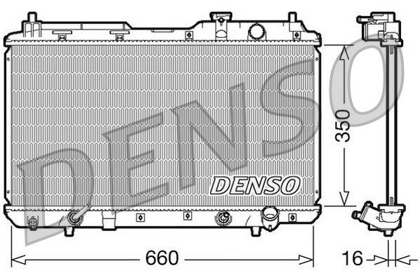 DRM40010 DENSO Радиатор, охлаждение двигателя