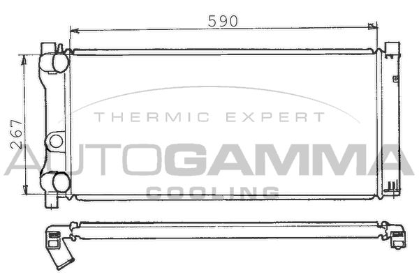 100290 AUTOGAMMA Радиатор, охлаждение двигателя