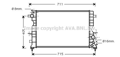 AU2165 AVA QUALITY COOLING Радиатор, охлаждение двигателя