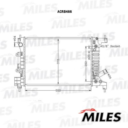 ACRB466 MILES Радиатор, охлаждение двигателя