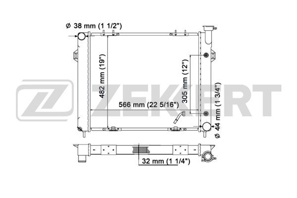 MK1334 ZEKKERT Радиатор, охлаждение двигателя