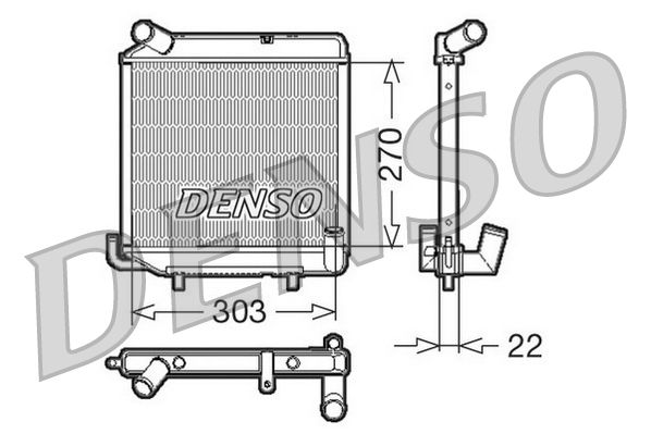 DRM99003 DENSO Радиатор, охлаждение двигателя