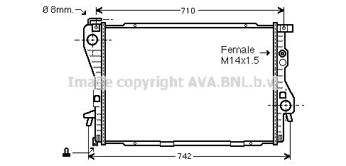 BW2176 AVA QUALITY COOLING Радиатор, охлаждение двигателя