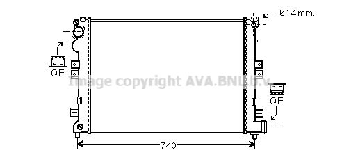 CNA2208 AVA QUALITY COOLING Радиатор, охлаждение двигателя