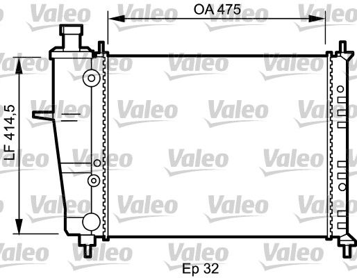 734239 VALEO Радиатор, охлаждение двигателя