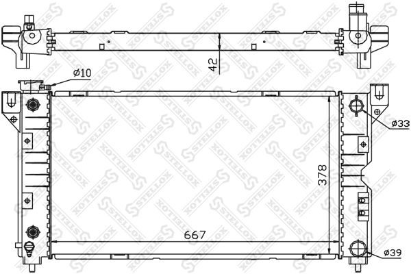 1025283SX STELLOX Радиатор, охлаждение двигателя