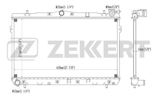 MK1080 ZEKKERT Радиатор, охлаждение двигателя