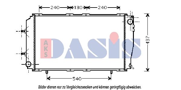 350025N AKS DASIS Радиатор, охлаждение двигателя