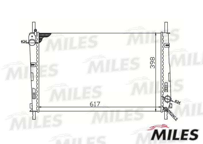ACRM078 MILES Радиатор, охлаждение двигателя