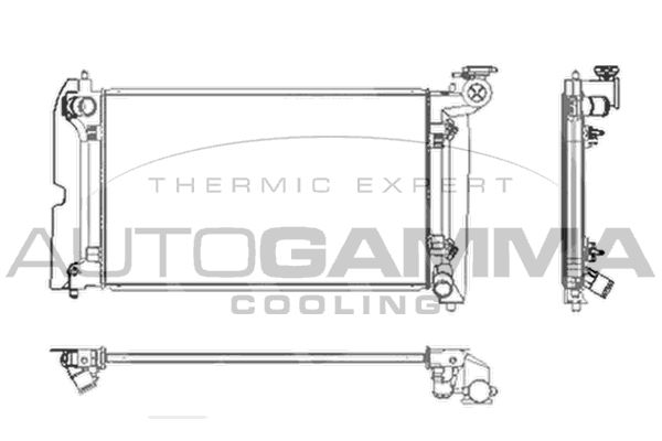 104164 AUTOGAMMA Радиатор, охлаждение двигателя
