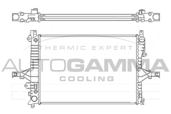 104208 AUTOGAMMA Радиатор, охлаждение двигателя