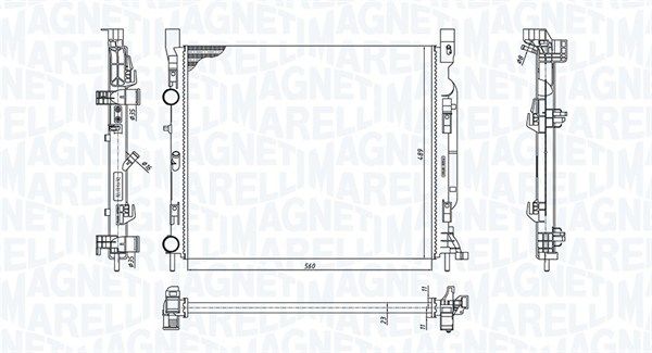 350213186900 MAGNETI MARELLI Радиатор, охлаждение двигателя