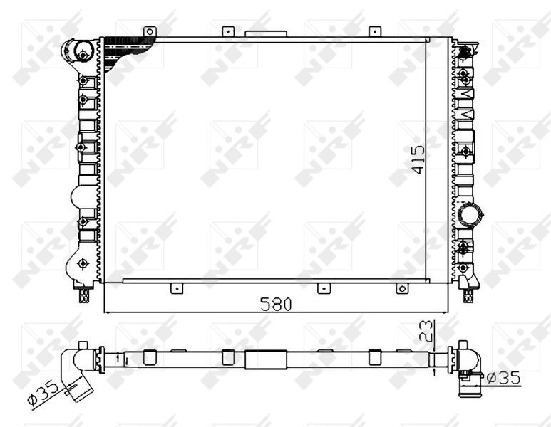 58202A NRF Радиатор, охлаждение двигателя