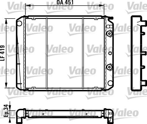 810971 VALEO Радиатор, охлаждение двигателя