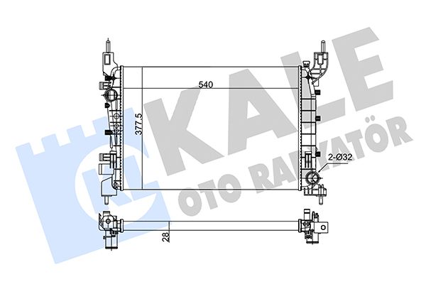 196200 KALE OTO RADYATÖR Радиатор, охлаждение двигателя