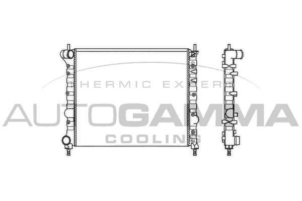 101402 AUTOGAMMA Радиатор, охлаждение двигателя
