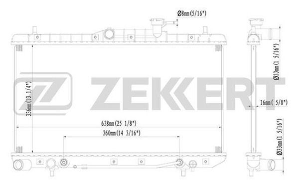 MK1156 ZEKKERT Радиатор, охлаждение двигателя