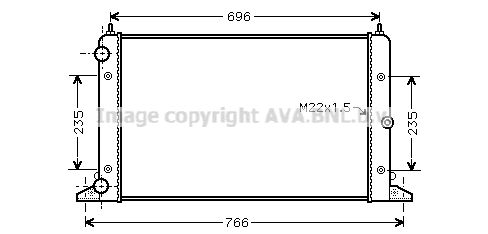 VNA2247 AVA QUALITY COOLING Радиатор, охлаждение двигателя