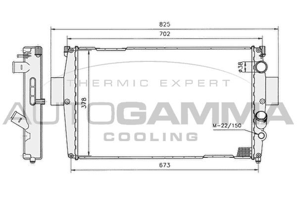 400766 AUTOGAMMA Радиатор, охлаждение двигателя