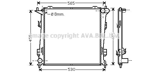 KA2098 AVA QUALITY COOLING Радиатор, охлаждение двигателя