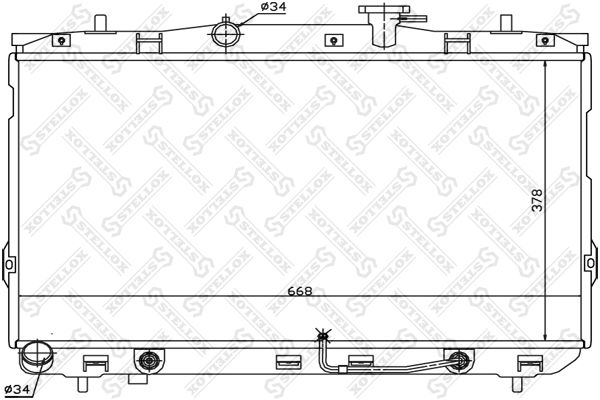 1025300SX STELLOX Радиатор, охлаждение двигателя