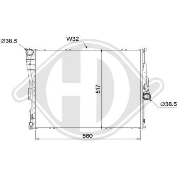 DCM1571 DIEDERICHS Радиатор, охлаждение двигателя