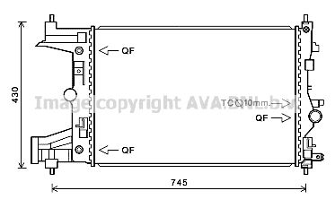 OLA2486 AVA QUALITY COOLING Радиатор, охлаждение двигателя