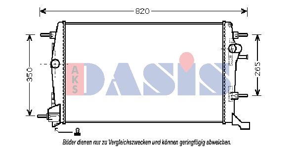 180067N AKS DASIS Радиатор, охлаждение двигателя