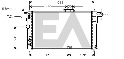 31R20001 EACLIMA Радиатор, охлаждение двигателя