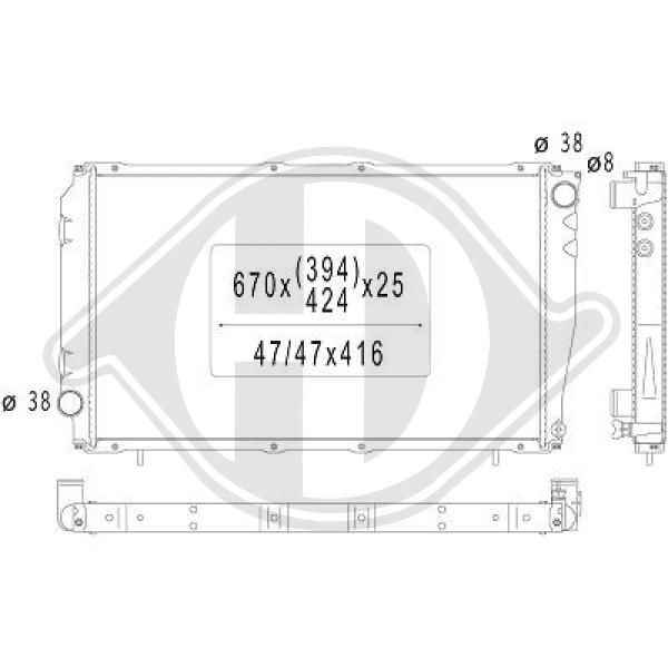 DCM3026 DIEDERICHS Радиатор, охлаждение двигателя