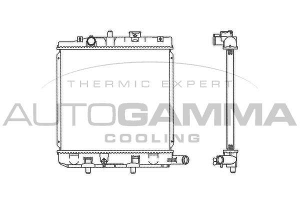 103062 AUTOGAMMA Радиатор, охлаждение двигателя