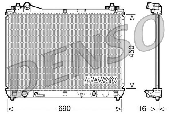 DRM47017 DENSO Радиатор, охлаждение двигателя