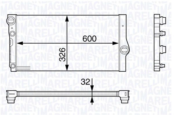 350213142200 MAGNETI MARELLI Радиатор, охлаждение двигателя