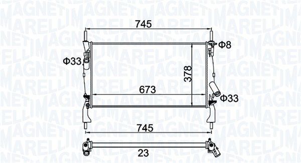 350213173900 MAGNETI MARELLI Радиатор, охлаждение двигателя