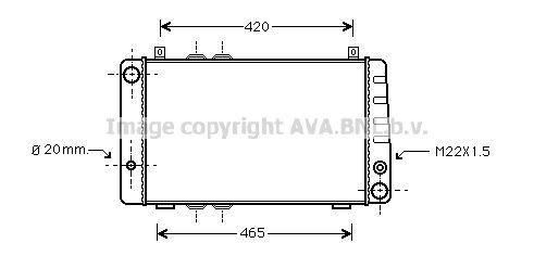 SA2002 AVA QUALITY COOLING Радиатор, охлаждение двигателя