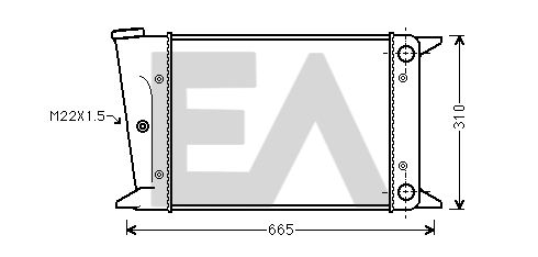 31R77023 EACLIMA Радиатор, охлаждение двигателя