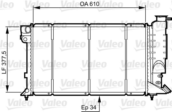 730507 VALEO Радиатор, охлаждение двигателя