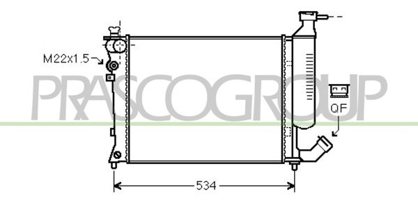 CI420R024 PRASCO Радиатор, охлаждение двигателя