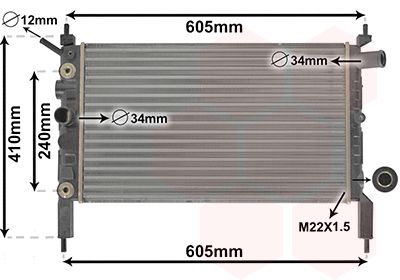 37002026 VAN WEZEL Радиатор, охлаждение двигателя