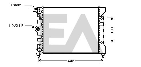 31R77021 EACLIMA Радиатор, охлаждение двигателя