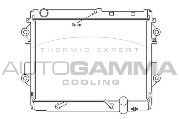 105700 AUTOGAMMA Радиатор, охлаждение двигателя