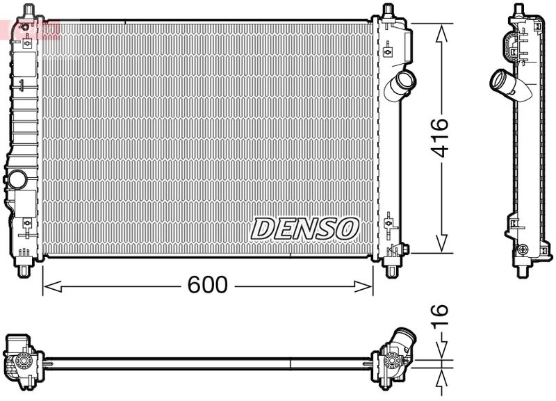 DRM15015 DENSO Радиатор, охлаждение двигателя