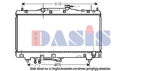 210112N AKS DASIS Радиатор, охлаждение двигателя