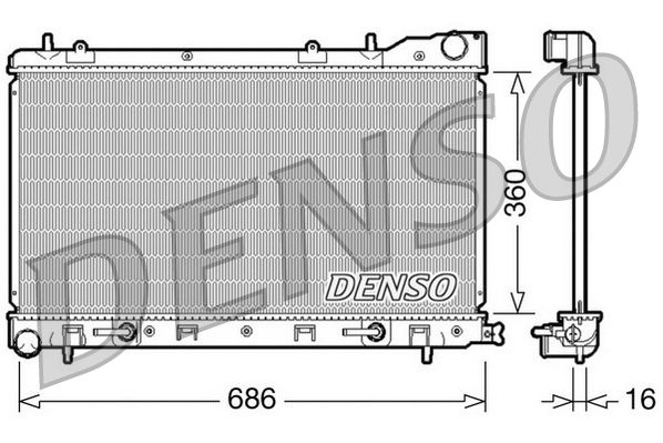 DRM36001 DENSO Радиатор, охлаждение двигателя