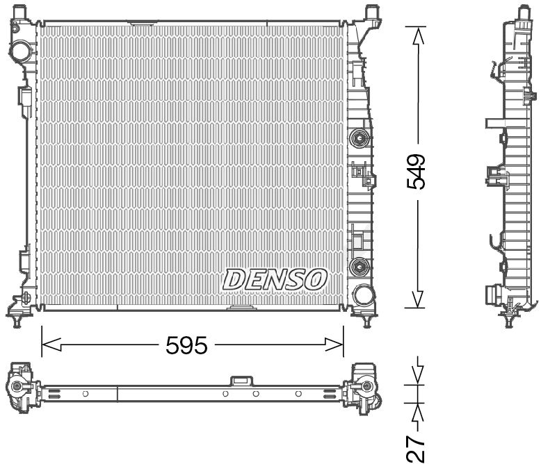 DRM17055 DENSO Радиатор, охлаждение двигателя