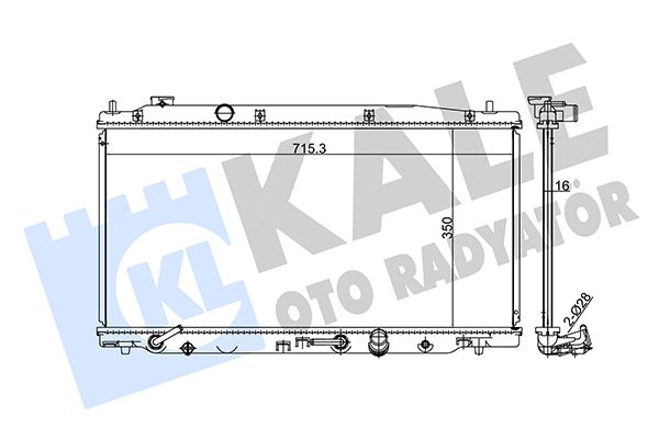 384000 KALE OTO RADYATÖR Радиатор, охлаждение двигателя
