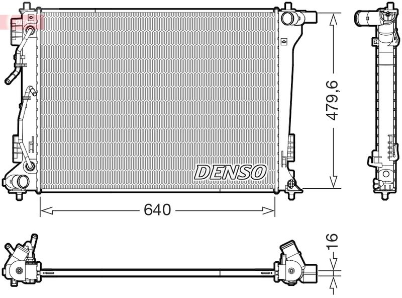 DRM41027 DENSO Радиатор, охлаждение двигателя