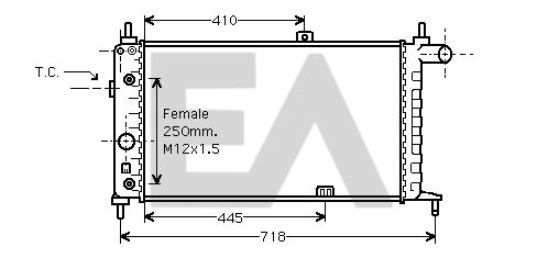 31R54040 EACLIMA Радиатор, охлаждение двигателя