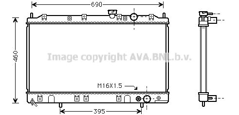 MT2136 AVA QUALITY COOLING Радиатор, охлаждение двигателя